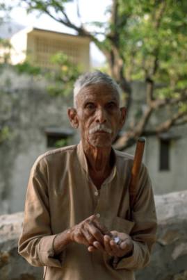 A man in Rishikesh, India