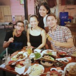 Dinner with friends in Saigon, Vietnam
