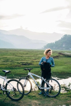 Cycling in Pokhara valley, travel to Nepal