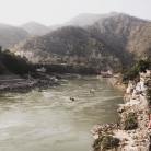Fast-flowing Ganga in Rishikesh, India