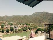 View over Rishikesh from LIttle Budha cafe, Rishikesh, India