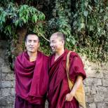 Buddhist monks in McLeod Ganj down town, Dharamsala, India