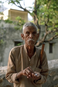 An old man in RIshikesh, India