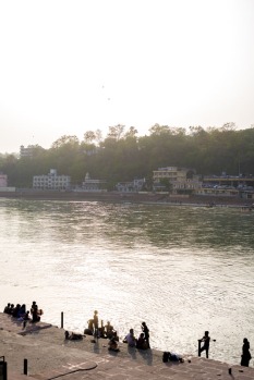 View over Ganga and Ghats, Rishikesh, India