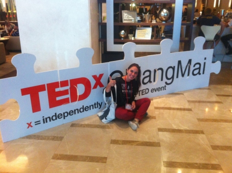Anna Stavenskaya at Chiang Mai's TEDx event, Thailand