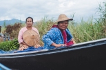 Asian women in a boat