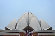 View of Lotus Temple, New Delhi, India