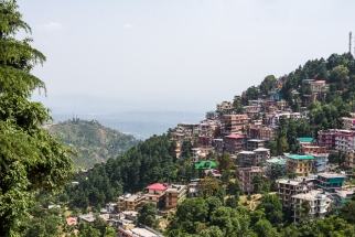 Dharamkot village in Dharamsala, India