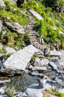 The Road to Bhagsu waterfalls, Dharamsala