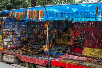Souvenir market in McLeod Ganj, Dharamsala, India